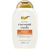 OGX Shampoo al cocco per capelli ricci 385 ml tensioattivi senza solfati (la confezione può variare)