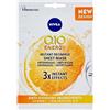 NIVEA Maschera Viso Antirughe Visage Q10 Plus, Maschera viso idratante in tessuto con 2 antiossidanti Q10 e Vitamina C, Face mask anti-age per una pelle dall'aspetto più giovane e luminoso