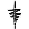 NYX Professional Makeup Micro Brow Pencil, Dual Ended with Mechanical Brow Pencil and Spoolie Brush, Pack of 2, Shade: Black
