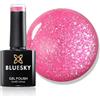 Bluesky Smalto Per Unghie Gel, Spinel Tap, Platinum18, Bagliore, Luccichio, Rosa (Per Lampade Uv E Led) - 10 Ml