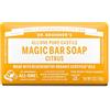 Dr. Bronner's Saponette Bio in Puro Sapone di Castiglia, Agrumi - 140 gr, Realizzato con Oli Biologici, per Viso, Mani, Corpo e Capelli, Delicato e Idratante, Biodegradabile, Vegano, Cruelty-Free