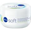 NIVEA Soft 300 ml, Crema idratante corpo, viso e mani per 72 ore, Crema multiuso rifrescante con Vitamina E e Olio di Jojoba, Assorbimento rapido, Per uso quotidiano, Per tutti i tipi di pelle