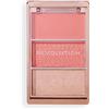 Revolution Beauty London Revolution, Blush Icon Palette, Blush in Crema & Polvere Compatta, Alta Pigmentazione, Palette Viso, Vegano & Cruelty-Free, 3 Tonalità, Authentic Peach
