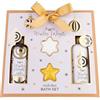 Accentra Set da bagno invernale Magic in confezione regalo, set da 4 pezzi, per donne con gel doccia, lozione per il corpo e 2 bombe da bagno, set regalo festivo per Natale, Vanilla Musk in bianco