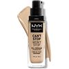 NYX Professional Makeup Fondotinta, Can't Stop Won't Stop Full Coverage Foundation, Lunga tenuta, Waterproof, Finish Matte, Tonalità: Warm vanilla