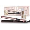 Demeliss Gold Love Set Piastra 2 in 1 Saint Algue - Liscia, Ricci - Ceramica e Tormalina - Temperatura Max 230°C - Pochette, 2 Trattamenti Inclusi - Accessorio Acconciatura, Stiratura Versatile