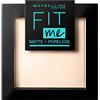Maybelline Fit Me Matte&Poreless Cipria Opacizzante e Fissante, Pennello e Specchietto Inclusi, 105 Natural