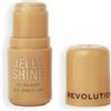 Revolution Beauty London Revolution Jelly Shine Highlight Stick, illuminante per occhi, viso e corpo, formula in gel con effetto perlato, Vegan & Cruelty-Free, Celestial Gold