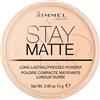 Rimmel London Cipria Compatta Stay Matte - Polvere Opacizzante a Lunga Tenuta per Pelli Grasse e Miste - Warm Beige - 14 g
