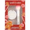 Wet n Wild Powder Perfection Kit, Set Regalo Make-up con Cipria Viso in Polvere Translucent + Pennello per un Finish Opaco