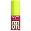 NYX Professional Makeup Gloss Labbra, Finish Cremoso e Lucido, Fino a 12H di Idratazione, Maxi Applicatore, Con Squalano, Olio di Lampone e Camemoro, Fat Oil Lip Drip, Tonalità: Newsfeed