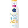 Nivea Sun Fp 50+ Leche Solar Niños Sensitive. Protección Muy Alta