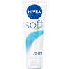 NIVEA Soft (1 x 75 ml), crema multiuso con olio di jojoba e vitamina E, idratante intensiva per la cura della pelle del viso, del corpo e delle mani, senza parabeni