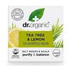 Dr.Organic Saponetta Shampoo Dr Organic al Tea Tree e Limone, Purificante, Radici e Cuoio Capelluto Grassi, NUOVO, Senza Plastica, Naturale, Vegano, Cruelty-Free, Senza Parabeni e SLS, Biologico, 75g