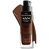 NYX Professional Makeup Fondotinta, Can't Stop Won't Stop Full Coverage Foundation, Lunga tenuta, Waterproof, Finish Matte, Tonalità: Warm walnut
