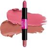 NYX Professional Makeup Blush a Doppia Punta, Arricchito con Acido Ialuronico Idratante, Texture Facilmente Sfumabile, Formula Vegana, Wonder Stick, Light Peach + Baby Pink