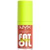 NYX Professional Makeup Gloss Labbra, Finish Cremoso e Lucido, Fino a 12H di Idratazione, Maxi Applicatore, Con Squalano, Olio di Lampone e Camemoro, Fat Oil Lip Drip, Tonalità: Follow Back