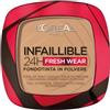 L'Oreal Paris L'Oréal Paris Fondotinta In Polvere Infaillible 24h, Ultra-Coprente e Opacizzante a Lunga Tenuta, Formula Traspirante, Tonalità: 300 Amber