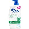 H&S Menthol Fresh Shampoo Anticaspa 1000 ml con dispenser per uso quotidiano. Fino al 100% di protezione anticaspa, clinicamente testato. Per tutti i tipi di capelli e cuoio capelluto Freschezza