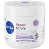 NIVEA Repair & Care Sensitive Senza Profumo 400 ml, Crema multiuso idratante 72H per pelle secca e sensibile, Crema corpo, viso e mani ipoallergenica con 15% Glicerina, Provitamina B5 e Ceramidi