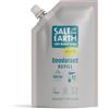 Salt of the Earth - Ricarica per Deodorante Roll On Naturale, x3 Utilizzi - Senza Profumo - Vegano, Protezione a Lunga Durata, Certificato Leaping Bunny, Prodotto nel Regno Unito - 225ml