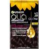 Garnier Olia Glow - Colorazione permanente - Senza ammoniaca - Oli naturali di fiori - Castano cenere luminoso (4.12)