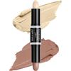 Wet n Wild MegaGlo Dual-Ended Contour Stick, Stick Contouring 2-in-1 Bronzer e Illuminante, Formula Cremosa Sfumabile per Viso Naso e Mascella, Light/Medium