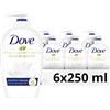 DOVE Crema Lavante Pompa Originale 250 ml - Set di 6 (6 x 250 ml)