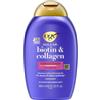 OGX Balsamo Thick & Full + Biotin & Collagen, Balsamo volumizzante capelli con Biotina e Collagene, Trattamento capelli fini dall'effetto rinforzante per una chioma corposa e sana, 385 ml