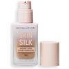 Revolution Beauty London Makeup Revolution, Skin Silk Serum Foundation, Light to Medium Coverage, Contains Hyaluronic Acid, F12, 23ml