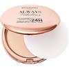 Bourjois Always Fabulous, 125 Ivory, Fondotinta compatto in polvere, Formula leggera, Lunga tenuta fino a 24 ore, SPF 20, Acido Ialuronico, Finish opaco effetto seconda pelle, 7 g