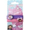 CERDÁ LIFE'S LITTLE MOMENTS Gabby's Dollhouse Elastici per capelli 8 pezzi per ragazze | Leghe decorate con personaggi Netflix nei toni rosa e lilla
