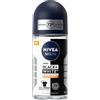 NIVEA MEN Black & White Invisible Ultimate Impact Roll-on 50 ml, Deodorante uomo antitraspirante 72h, Deodorante roll on anti odori, sudore, residui, irritazioni e macchie, Profumo rinfrescante