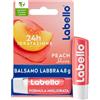 Labello Peach Shine Burrocacao Labbra 4.8 g, Balsamo Labbra Colorato All'Aroma Di Pesca, Lip Balm Idratante 24H Con Burro Di Karité E Ingredienti Naturali, Con Pigmenti Colorati