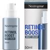 Neutrogena Crema viso notturna al retinolo Boost (1 x 50 ml), leggera idratante notturna con retinolo e acido ialuronico, crema notte nutriente per la pelle invecchiata