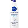NIVEA Crema Corpo Idratante Express 500 ml, Crema idratante corpo 72h arricchita con Acido Ialuronico Puro, Minerali Marini e Siero Nutrimento Intenso, Crema corpo idratante pelle secca o normale