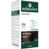 Herbatint Gel Colorante Permanente 3Dosi, 300ml - 5N Castano Chiaro, Senza Ammoniaca, per Pelli Sensibili, 100% Copertura Capelli Bianchi, con 8 Estratti Naturali Bio