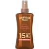 Hawaiian Tropic | Glowing Protection Olio Secco Spray SPF 15, Protezione UVA + UVB, 200 ml, Fragranza Tropicale con Olio di Cocco, Resistente all'Acqua, Vegano