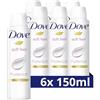 Dove, deodorante roll-on anti traspirante Soft Feel, 6 pezzi (6 x 150 ml)