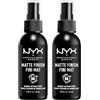 NYX Professional Makeup Setting Spray, Formula fissante leggera a lunga tenuta, Finish matte, Confezione da 2, 60 ml