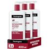 Neutrogena Formula Norvegese Lozione Corpo CICA Riparazione Intensa, Crema corpo nutriente 72h, Crema idratante corpo con 10% Glicerina, Crema corpo idratante pelle secca, 3 x 400ml - Esclusiva Amazon