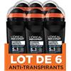 L'Oreal Paris L'Oréal Paris Men Expert L 'Oréal Carbon Protect Ice Fresh Deodorante Bille uomo Anti-traces 50 ml - Confezione da 6