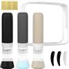 AiQInu 11 Pezzi Flaconi da Viaggio in Silicon, Contenitori Da Viaggio Per Liquidi, Ricaricabili Bottiglie Da Viaggio In Silicon, Per Lozione Shampoo Balsamo, Nessun BPA