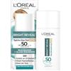 L'Oreal Paris L'Oréal - Fluido UV colorato quotidiano con SPF 50, niacinamide + pigmenti Glow, anti pigmenti, colore: Medio/Medio, Bright Reveal, 1 x 50 ml