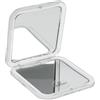 Fantasia Specchio tascabile rettangolare - plastica bianca, ingrandimento doppio e normale e 7x, 8,5 x 8,5 cm, pratico specchio pieghevole