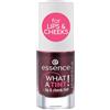 Essence Cosmetics essence WHAT A TINT! tinta labbra e guance, lunga durata, risultato istantaneo, naturale (4.9ml)