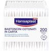 Hansaplast Bastoncini Cotonati in Carta Biodegradabile, 1 confezione x 200 pezzi, 100% Puro Cotone Idrofilo, Adatti per Pelli Sensibili, Made in Italy