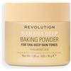 Revolution Beauty London Revolution Loose Baking Powder - Cipria fissante in polvere libera, finish luminoso, assorbe lucidità e sebo in eccesso, vegana e cruelty-free, 30 g, Banana Deep