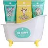 Accentra Be Happy - Set da bagno e doccia, 5 pezzi, in bella vasca decorativa