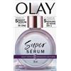 Olay Super Siero Riparazione Notturna Idratante 5 Vantaggi in 1, 30 ml. Con Provitamina B5, Nacinamide, Acido Lattico, Glicerina e Peptidi